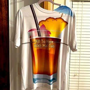 Fill to here with Mai Tais shirt Hawaii drinking shirt sz S like new